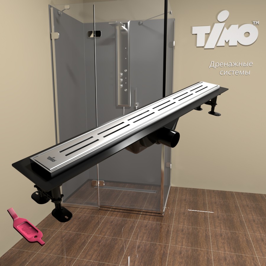 Душевой лоток TIMO Super Plast SP10600-DG10600, сатин