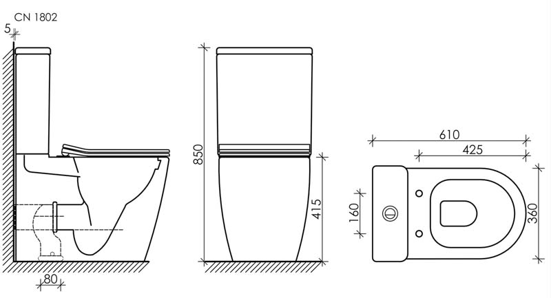 Унитаз напольный напольный Ceramica Nova Highlight CN1802 белый