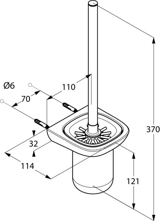 Ершик для унитаза Kludi Ambienta 5397405 Хром Белый