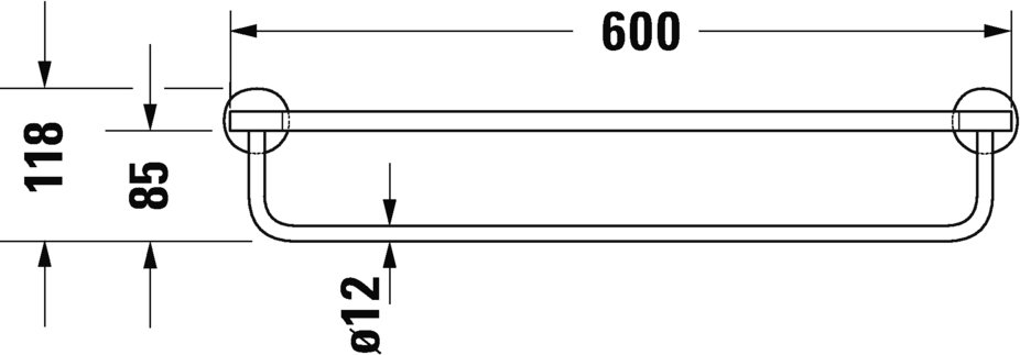 Полка для полотенец Duravit Starck T 0099441000 Хром
