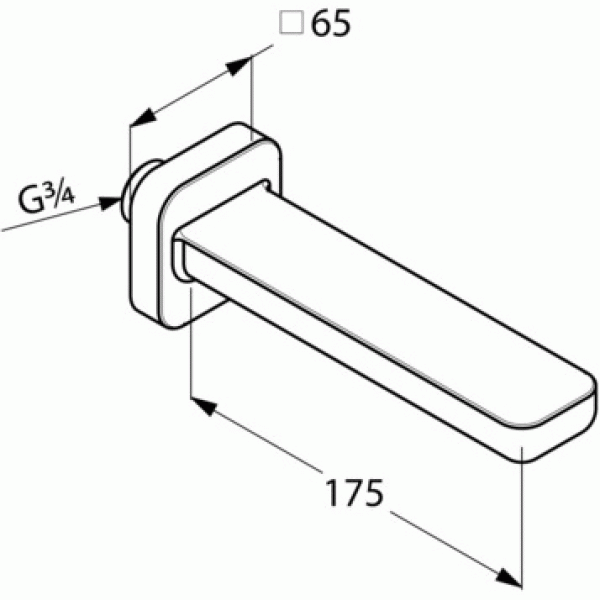 Излив для ванны с душем Kludi E2 4950305 хром