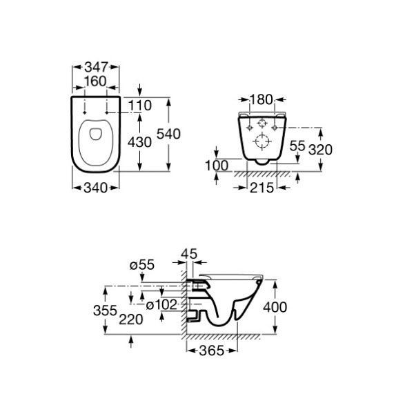 Унитаз Roca The Gap 34647L000 подвесной без сиденья