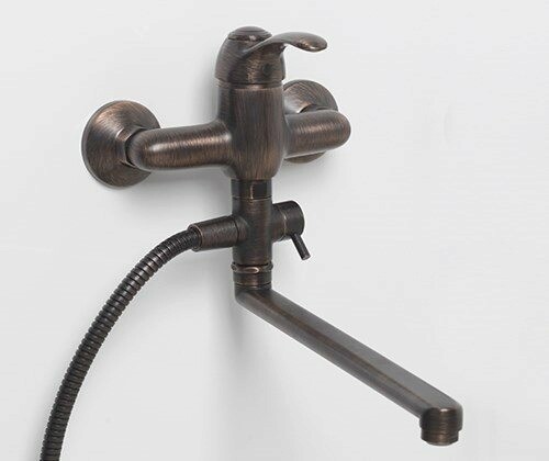 Смеситель для ванны с душем WasserKraft Isar 1302L темная бронза