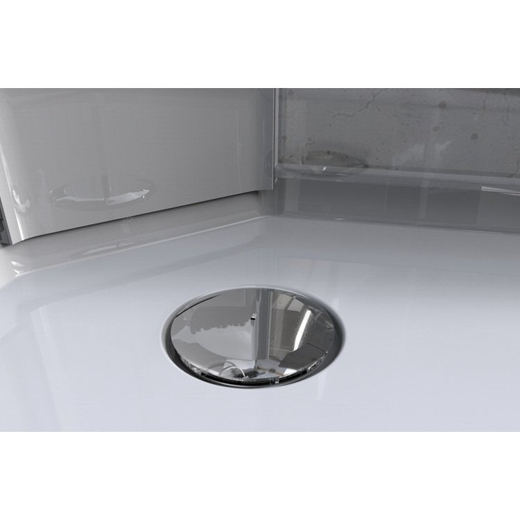 Душевая кабина IDO Showerama 10-5 558.209.301 90x90x215 профиль белый, стекло прозрачное, задние стенки прозрачное