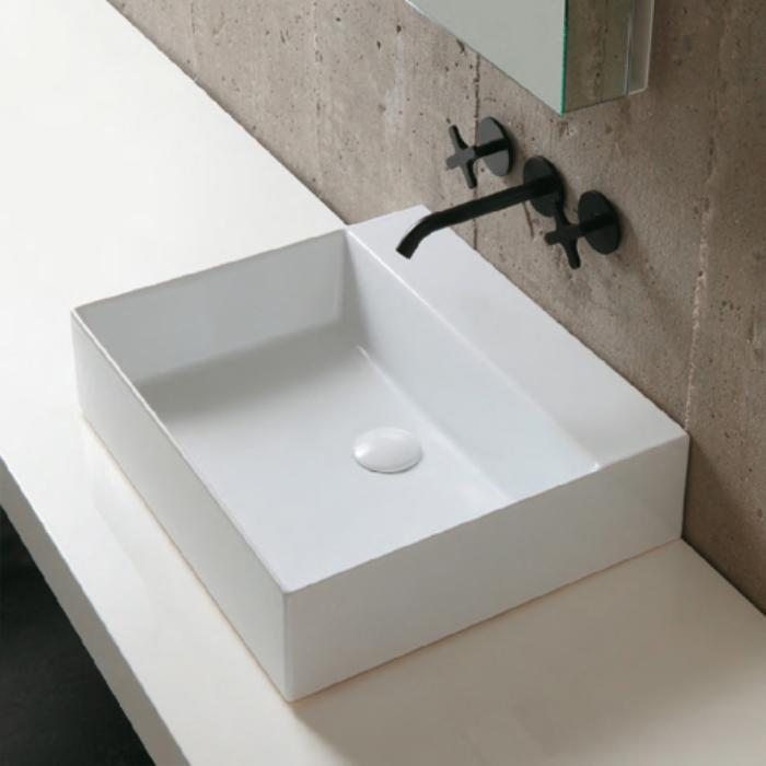 Раковина накладная 50см Azzurra Elegance EQA50 bi*0 белый