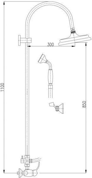 Душевая стойка Rav Slezak Labe L581.5/3SM