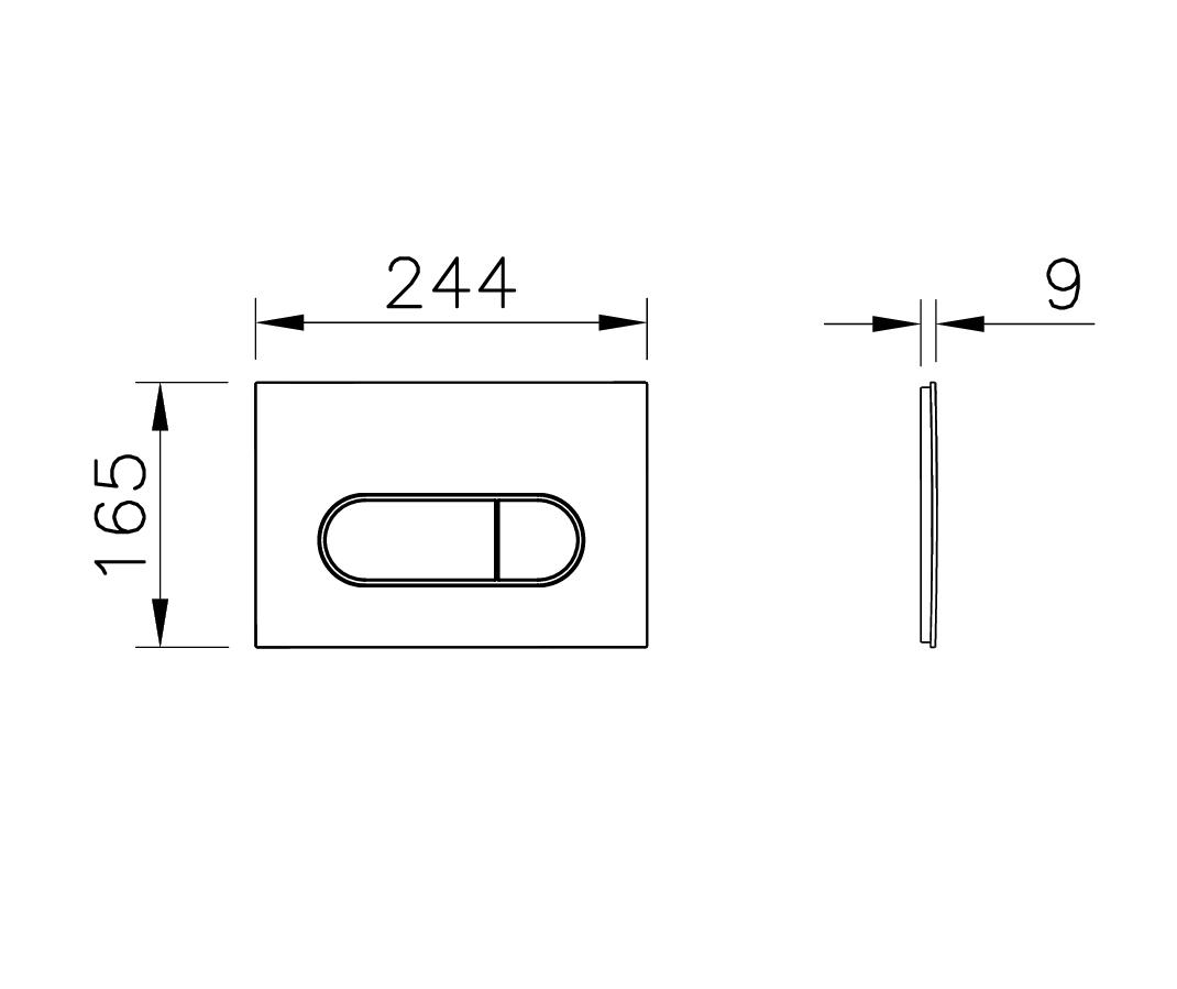 Комплект унитаза с инсталляцией Vitra Integra Square 9856B003-7207 с сиденьем микролифт и кнопкой смыва хром