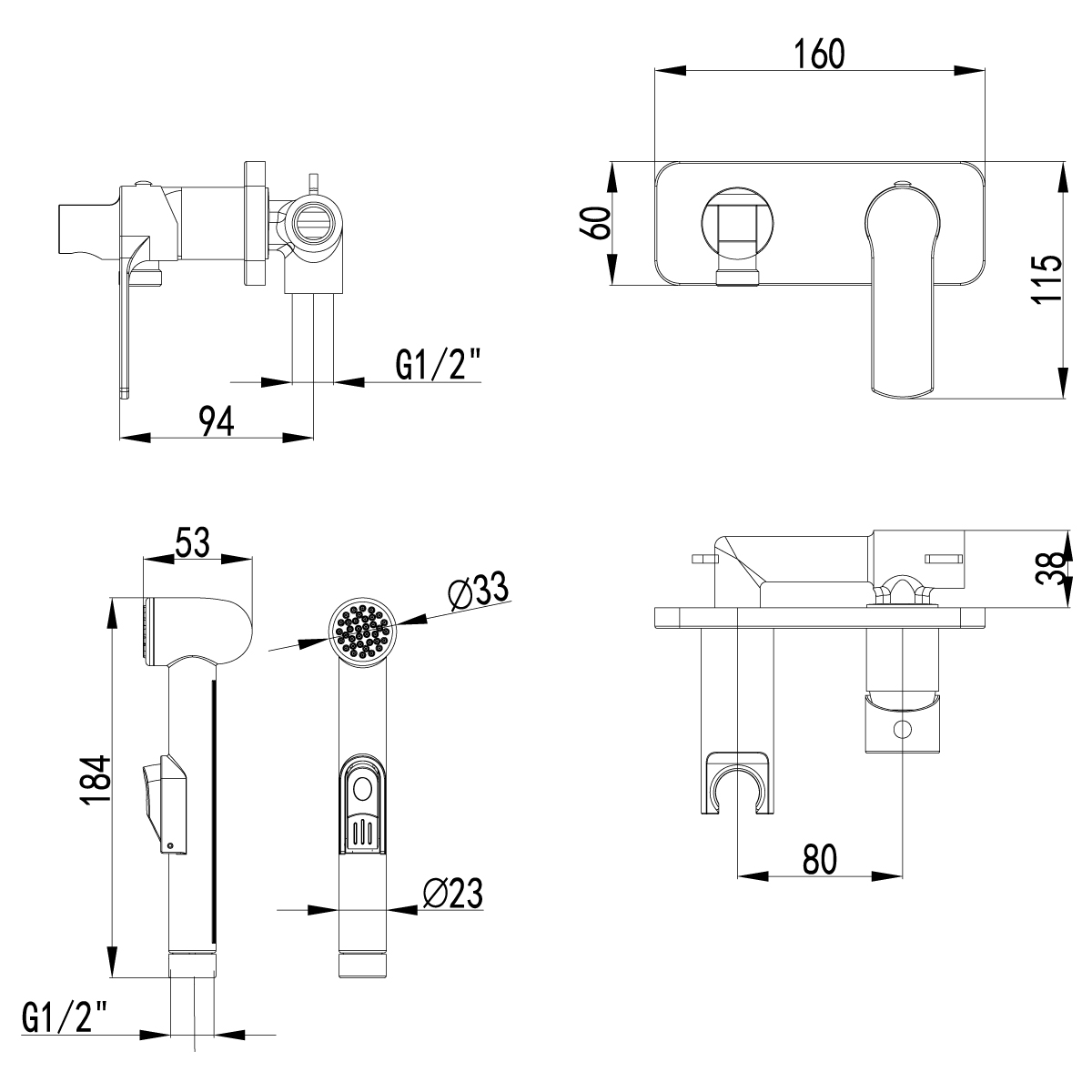 Смеситель для биде Lemark Plus Grace LM1519C хром