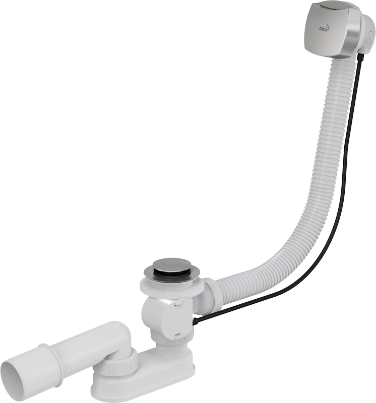 Слив-перелив Alcaplast A51CR-100 полуавтомат белый хром