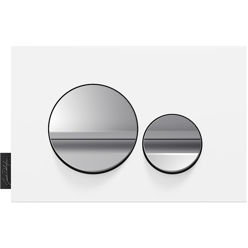 Кнопка смыва Jacob Delafon E20859-CP-MWH хром/белый матовый