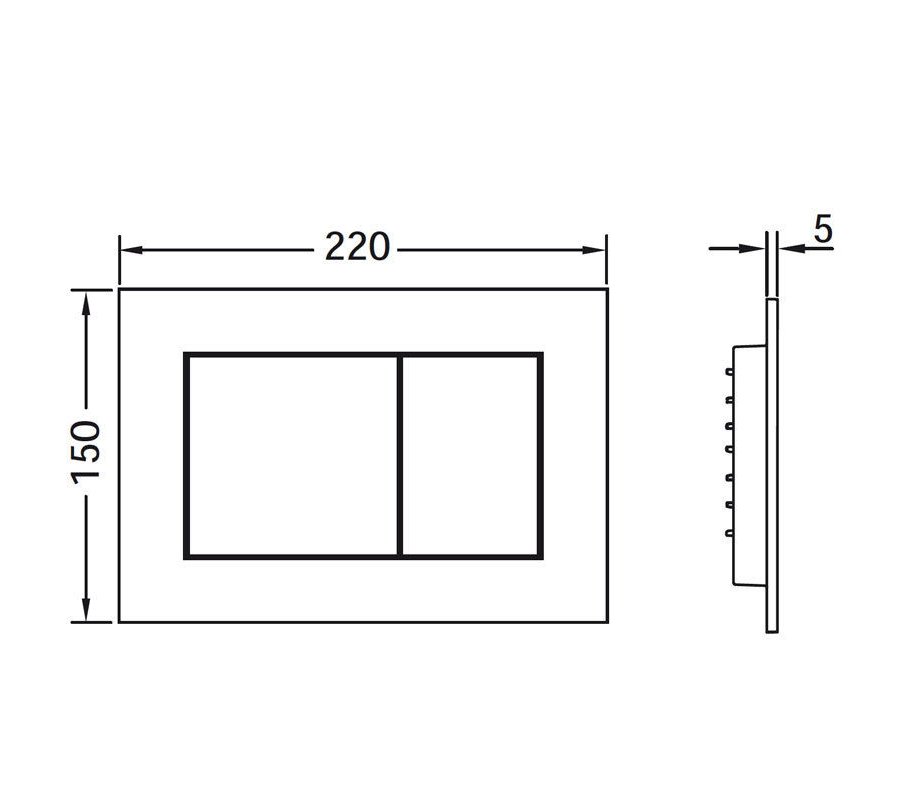 Кнопка смыва TECE Now 9240407 черный матовый
