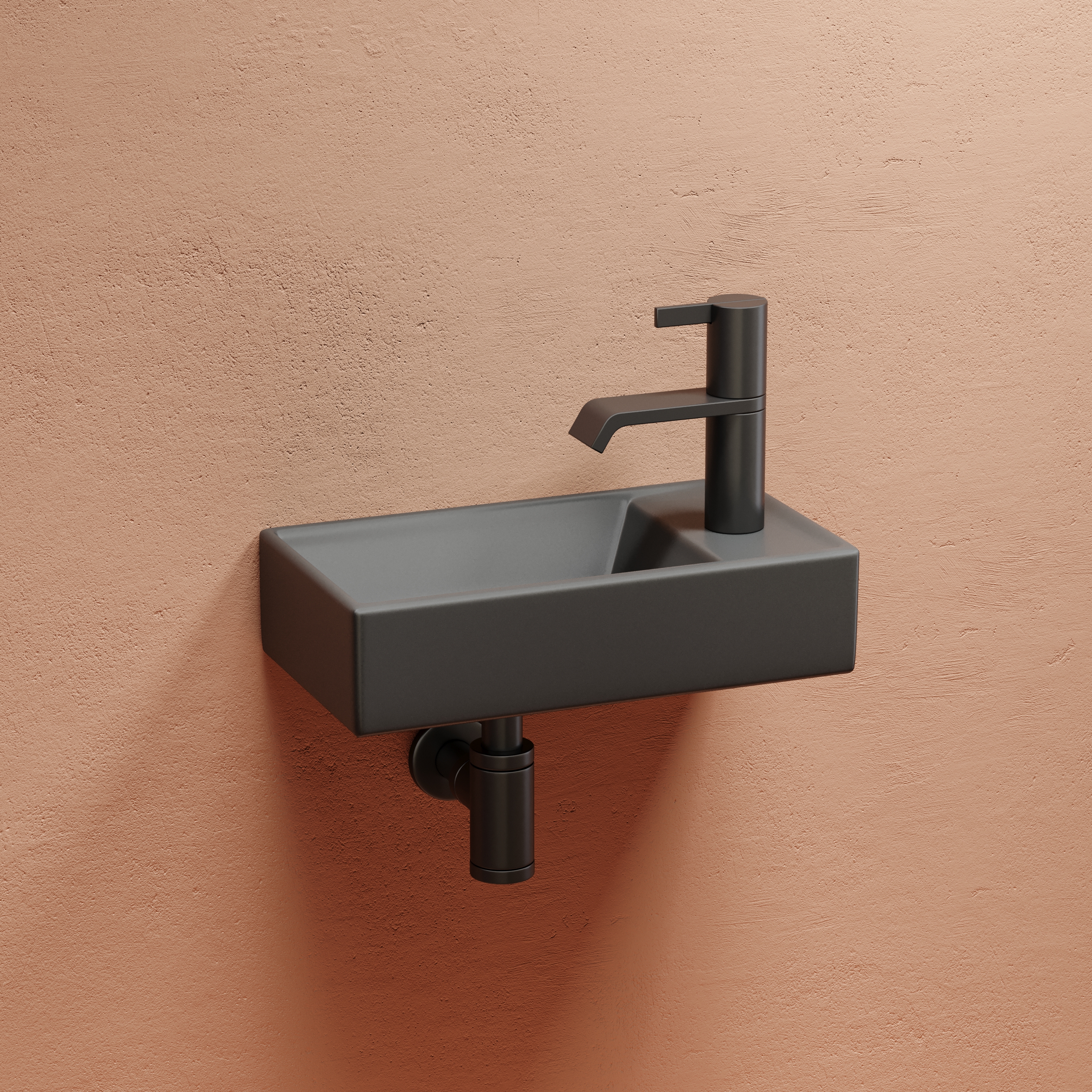 Раковина подвесная 40см Ceramica Nova Element CN6051LMDH антрацит матовый