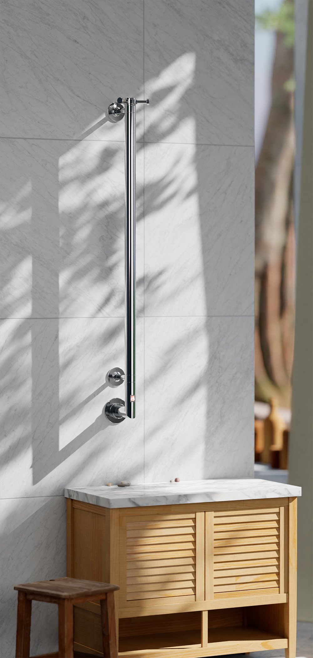 Полотенцесушитель электрический Margaroli Arcobaleno 616-S 900x74 BOX хром