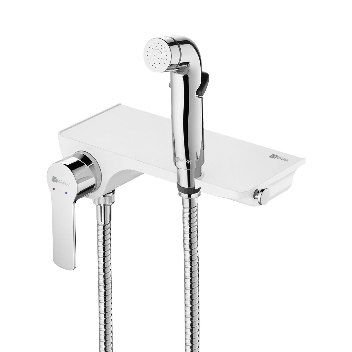 Смеситель для биде Lemark Solo LM7168CW хром/белый