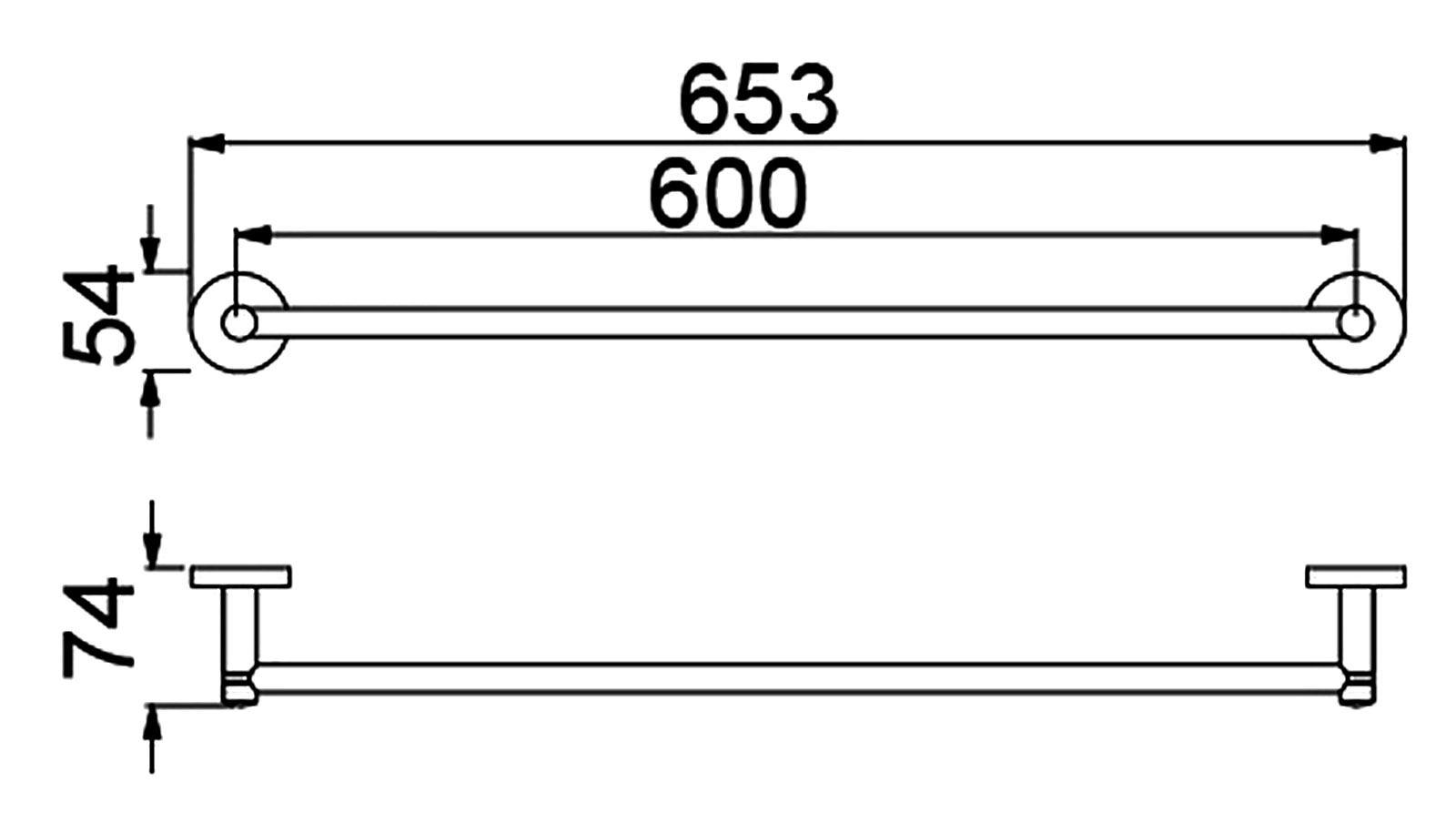 Полотенцедержатель 60см Timo Saona 13053/18 черное золото