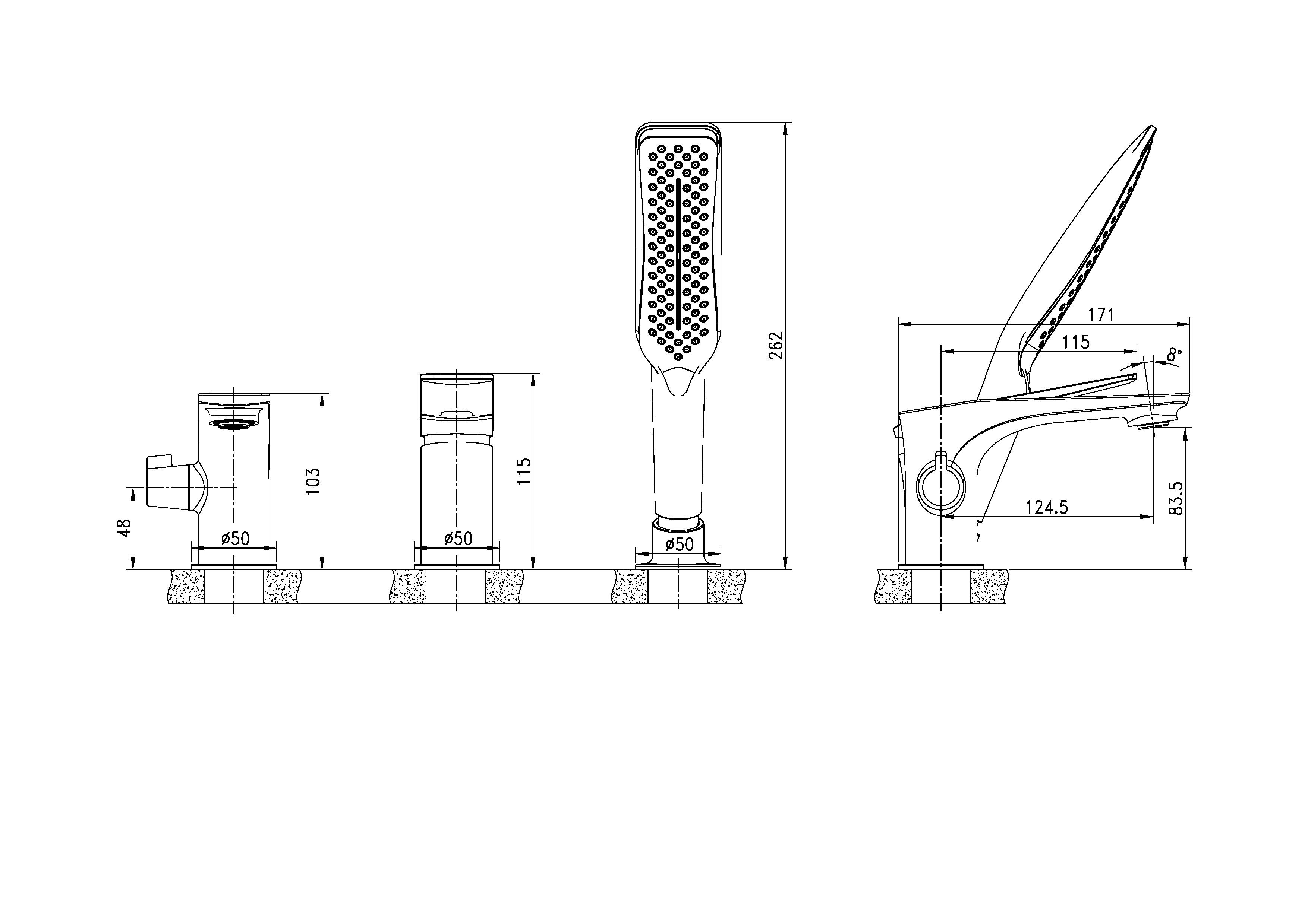 Смеситель для ванны с душем Lemark Allegro LM5945CW хром/белый