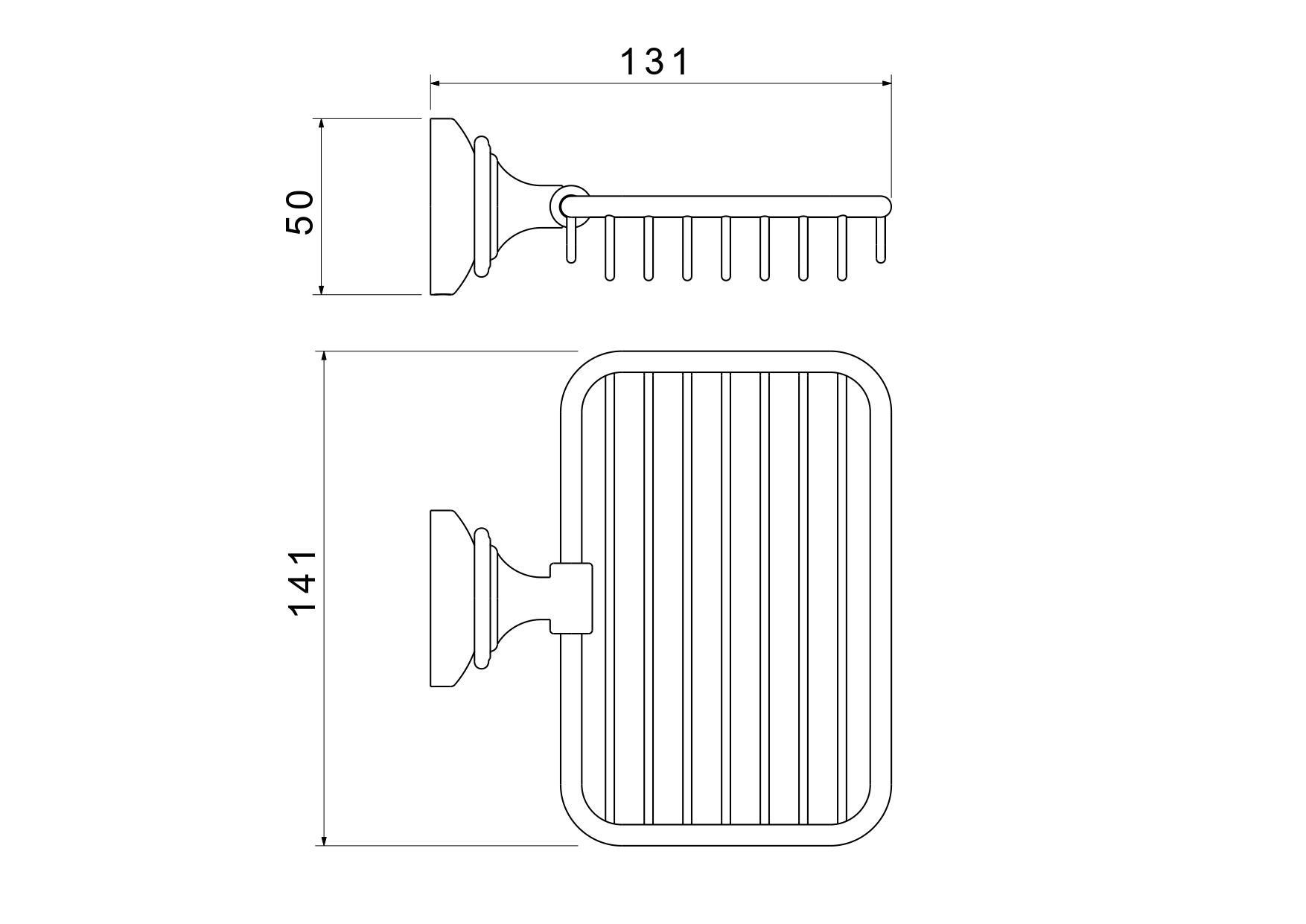 Мыльница-решетка Aquatek Классик AQ4533CR хром