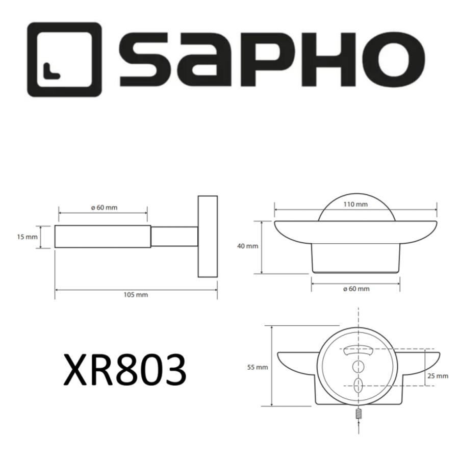 Мыльница Sapho X-ROUND XR803 хром