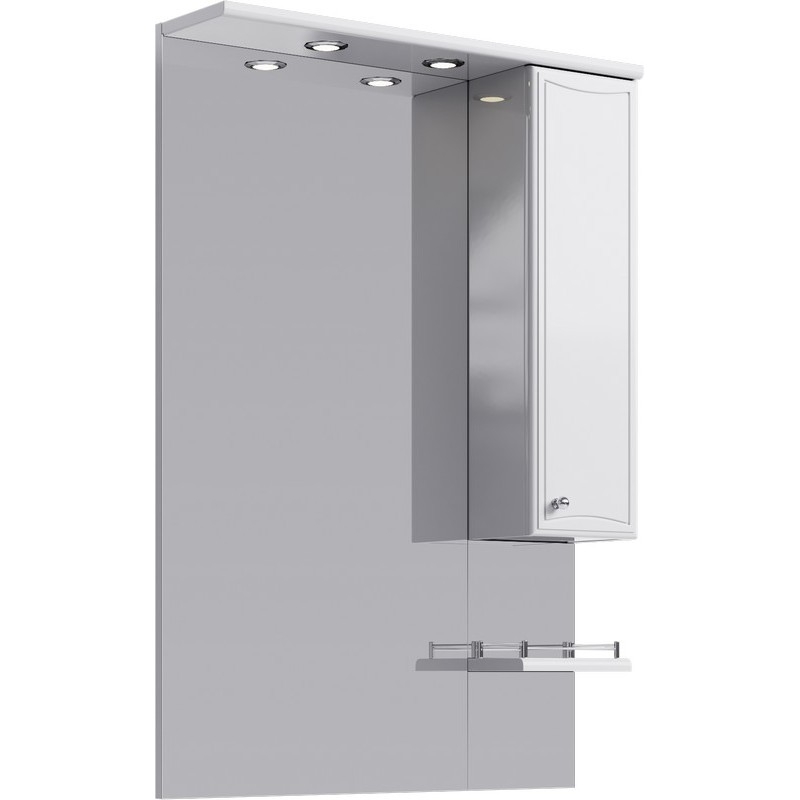 Зеркальный шкаф Aqwella Барселона 70 Ba.02.07 с подсветкой Белый