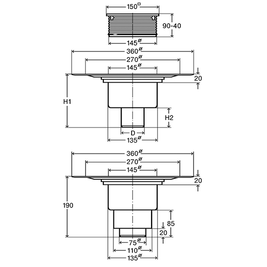 Душевой трап Viega Advantix 557201