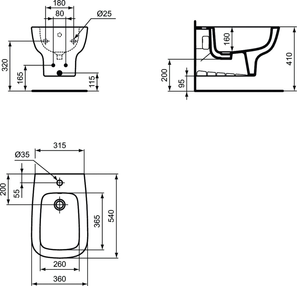 Биде подвесное Ideal Standard Esedra T281501