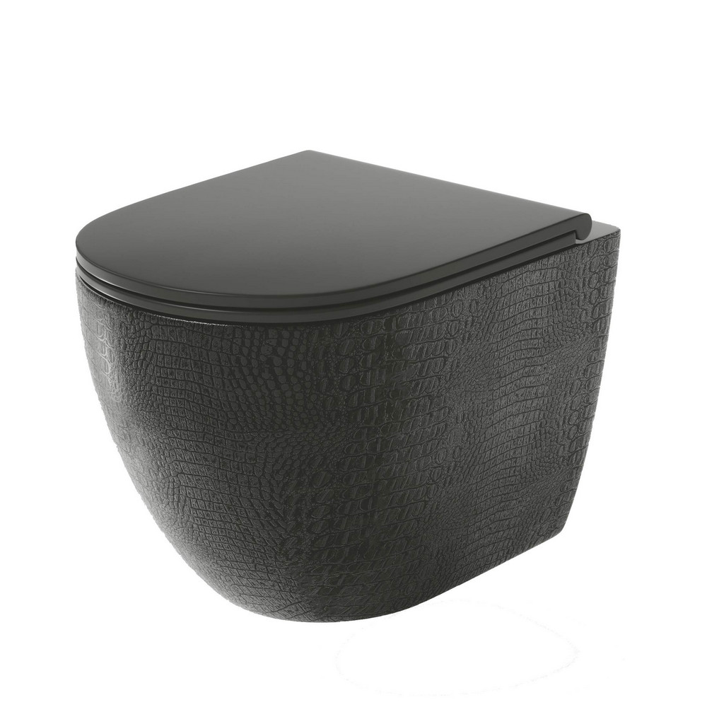 Унитаз подвесной Grossman GR-4455BBLS черный матовый, с сиденьем микролифт