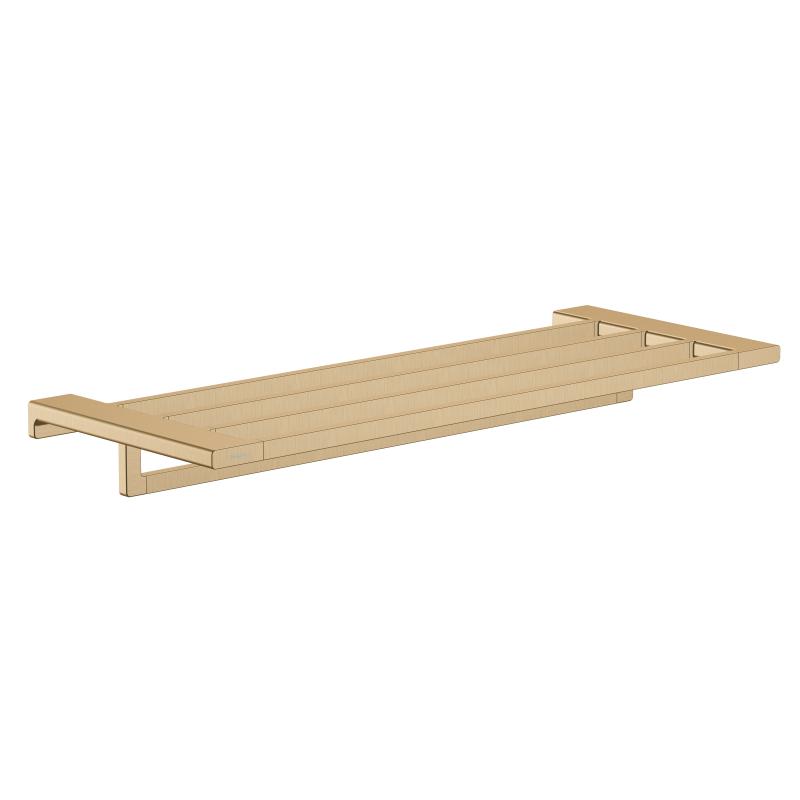 Полка для полотенец с держателем Hansgrohe AddStories 41751140 бронза шлифованная