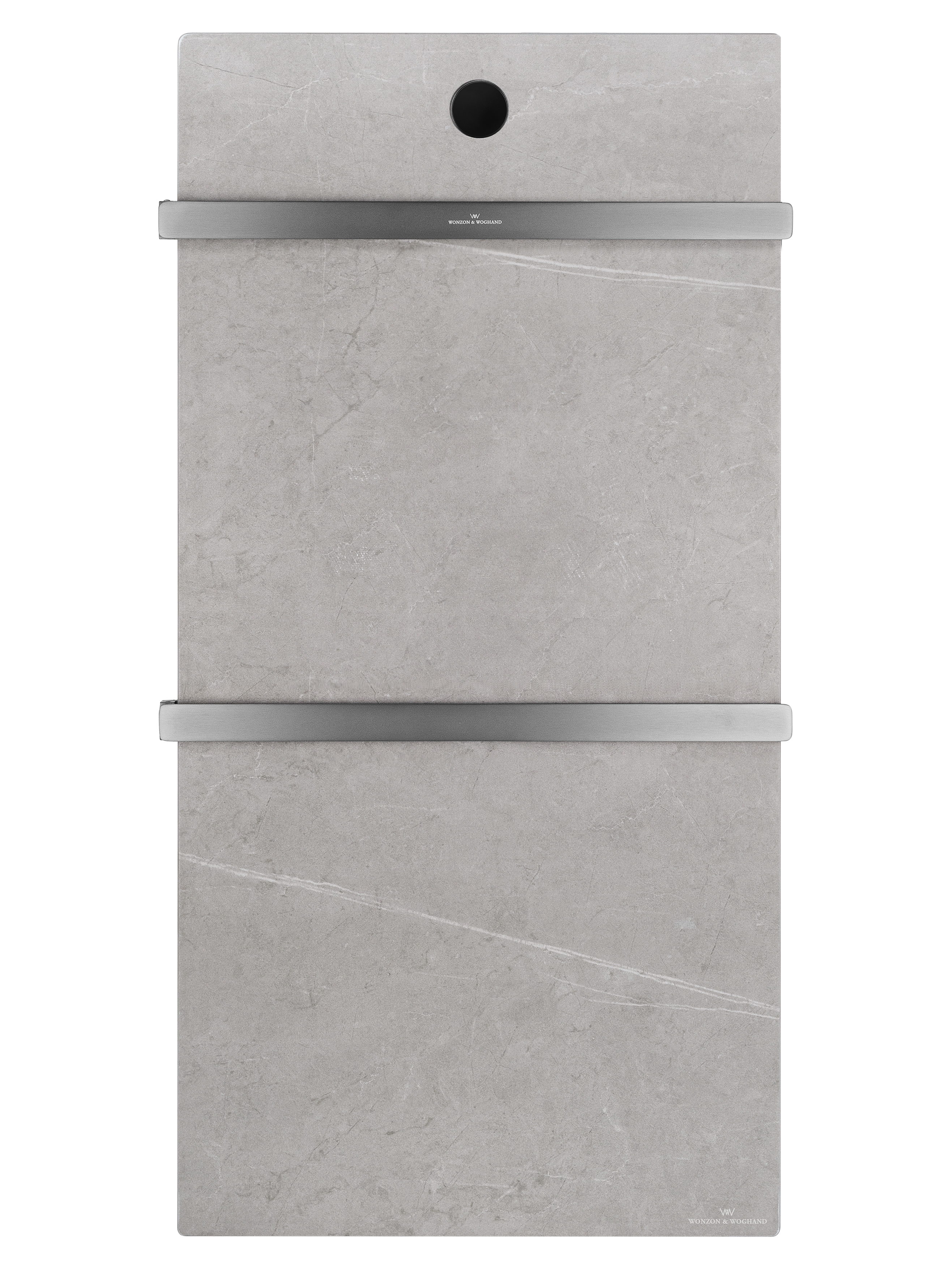 Полотенцесушитель электрический с каменной плитой Серый мрамор WONZON & WOGHAND STUTTGART, Темный графит (WW-A502-GM)