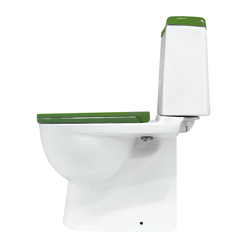 Унитаз Sanita Luxe Best Luxe SL DM Sea BSTSLCC09130522 Белый с бачком и зелёным сиденьем Микролифт