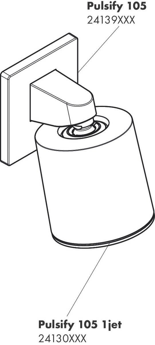 Кронштейн для верхнего душа Hansgrohe Pulsify 24139670 черный матовый