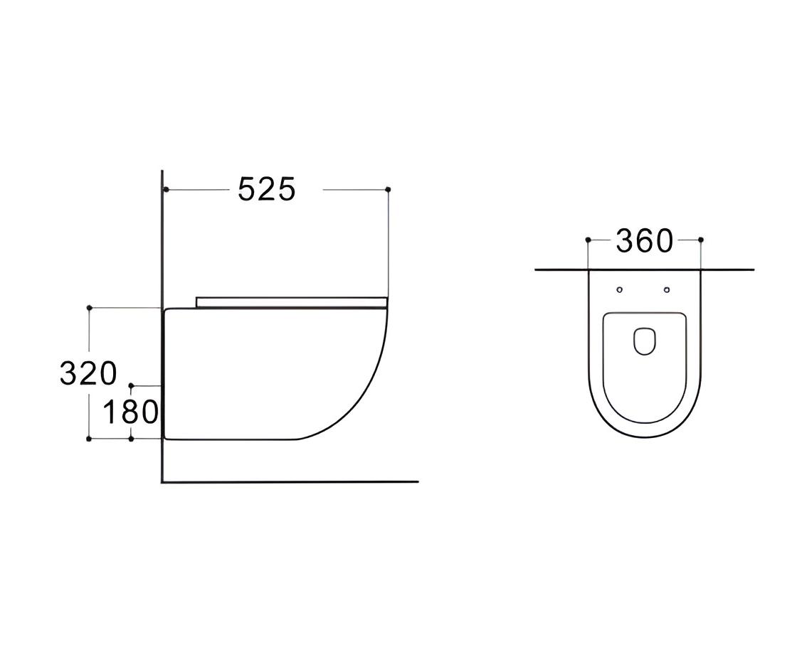 Унитаз подвесной Aquatek Европа AQ1901-MG серый матовый, с сиденьем Soft Close