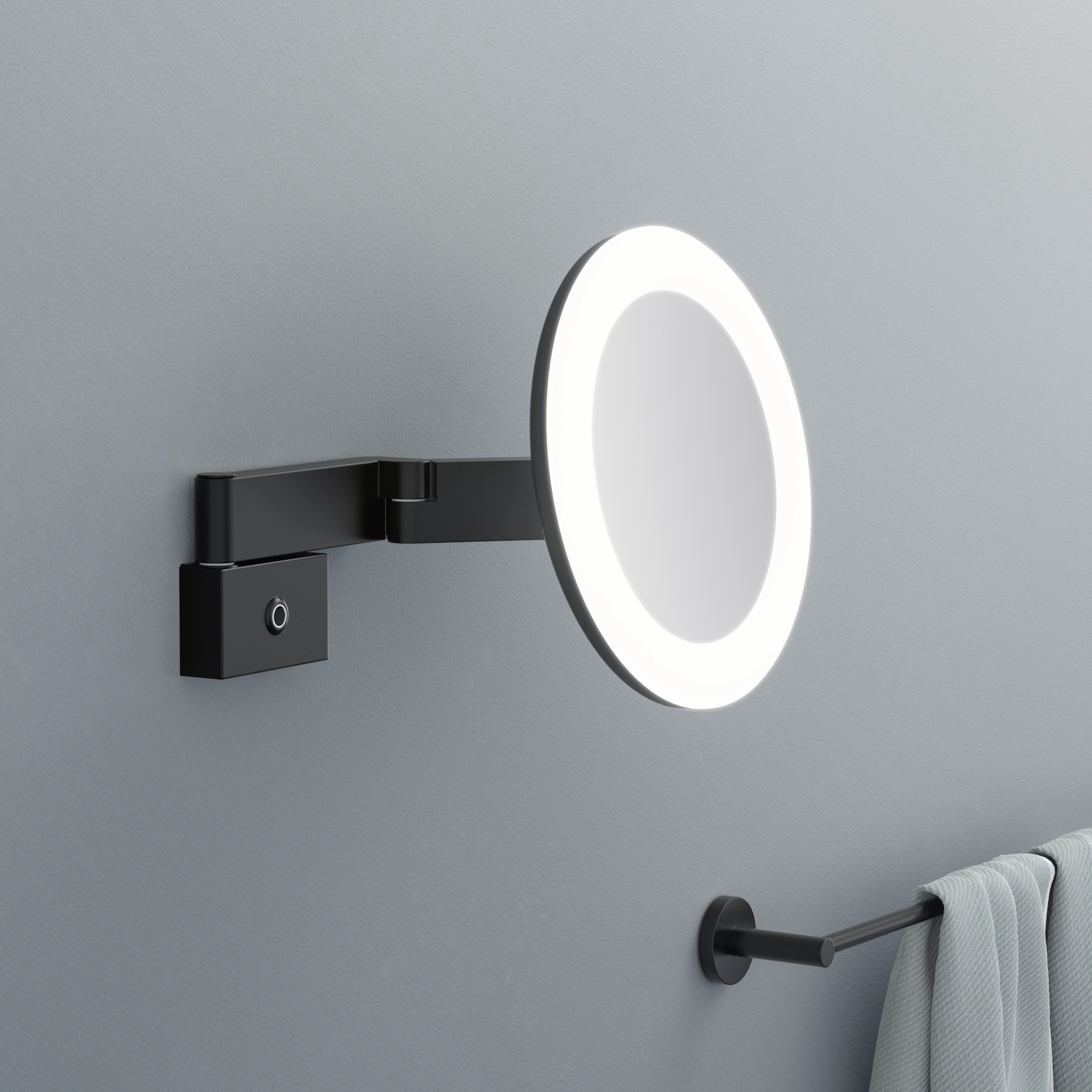 Косметическое зеркало с подсветкой Timo Petruma 15276/03 черный матовый