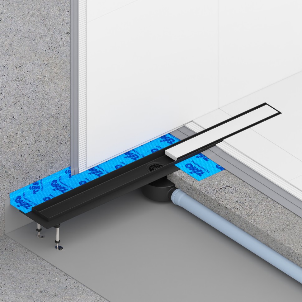 Душевой лоток (двухсторонняя решетка) TIMO Drain System DS230208/03, черный