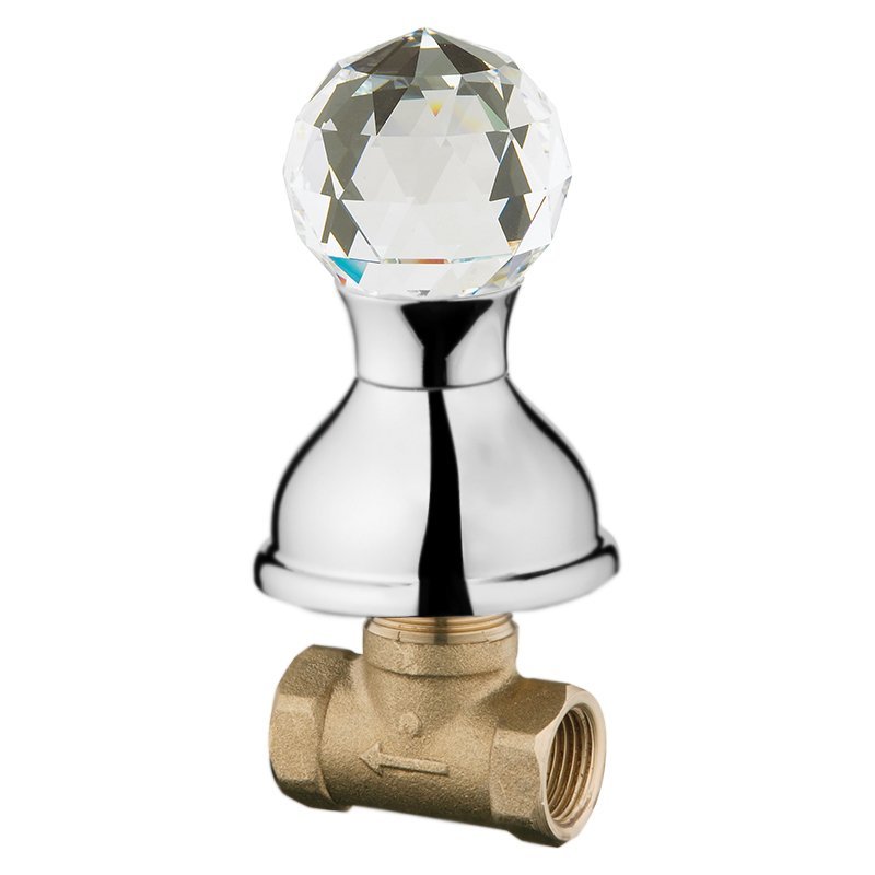 Вентиль запорный Webert Karenina KA690101 Хром кристалл Swarovski