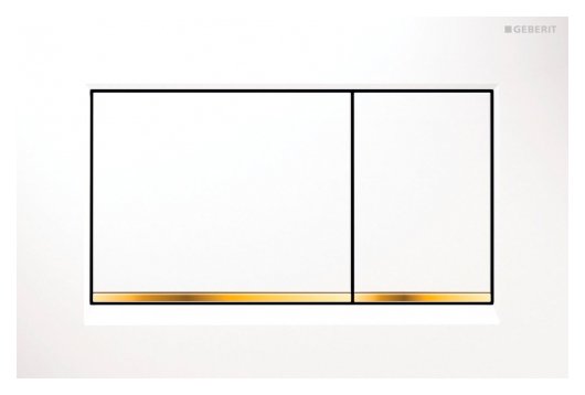 Кнопка смыва Geberit Sigma 30 115.883.KK.1 белый/золотой