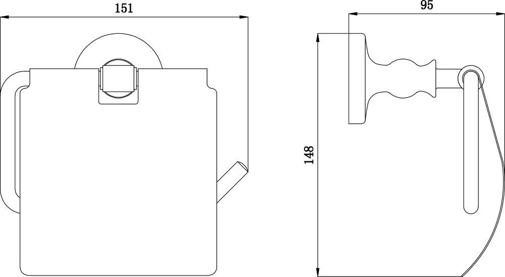 Держатель туалетной бумаги Rush Crete CR35111 с крышкой Бронза