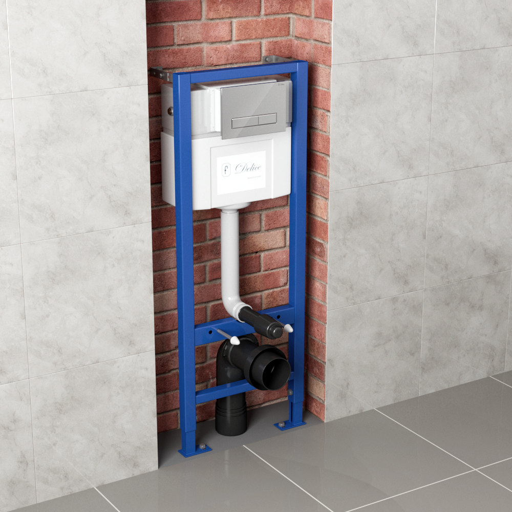 Комплект Delice Aura 4 в 1: инсталляция, крепления, клавиша смыва Aura, шумоизоляция