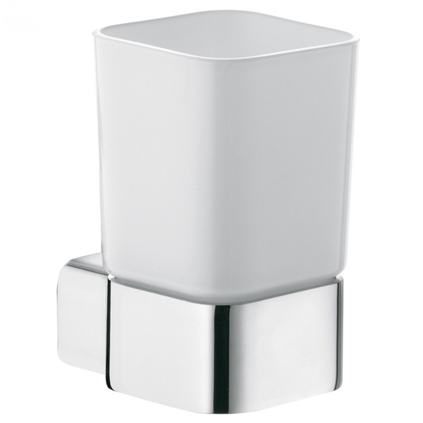 Стакан для зубных щеток Kludi E2 4997505 Хром/Белый