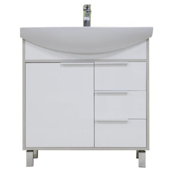 Тумба под раковину Акватон Рико 80 1A215401RIB90 Белый Ясень фабрик