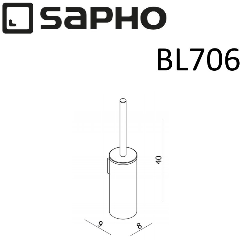 Ершик Sapho X-ROUND BL706 хром