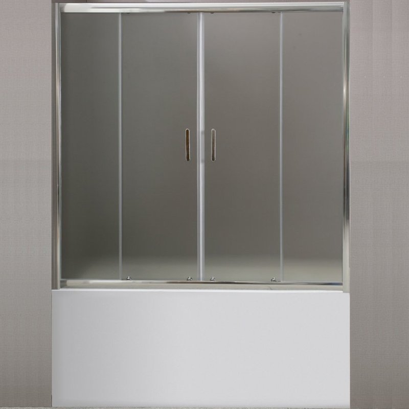 Шторка на ванну BelBagno Uno VF-2 170 профиль Хром стекло прозрачное