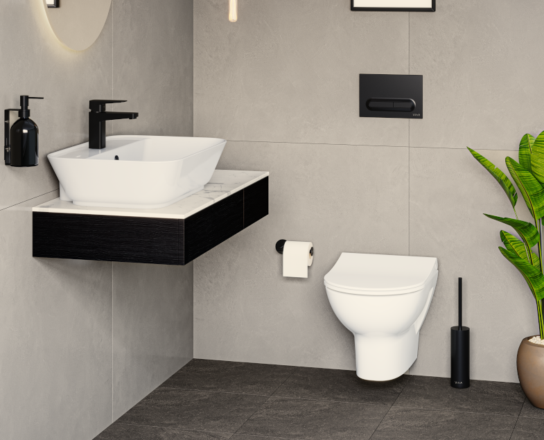 Унитаз подвесной безободковый Vitra Zentrum Rim-Ex 5795B003-6077 с сиденьем микролифт