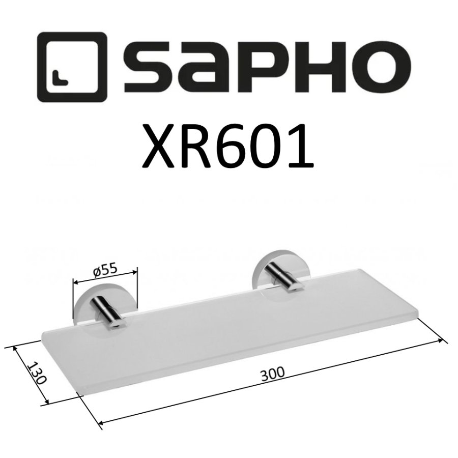 Полка Sapho X-ROUND XR601 хром
