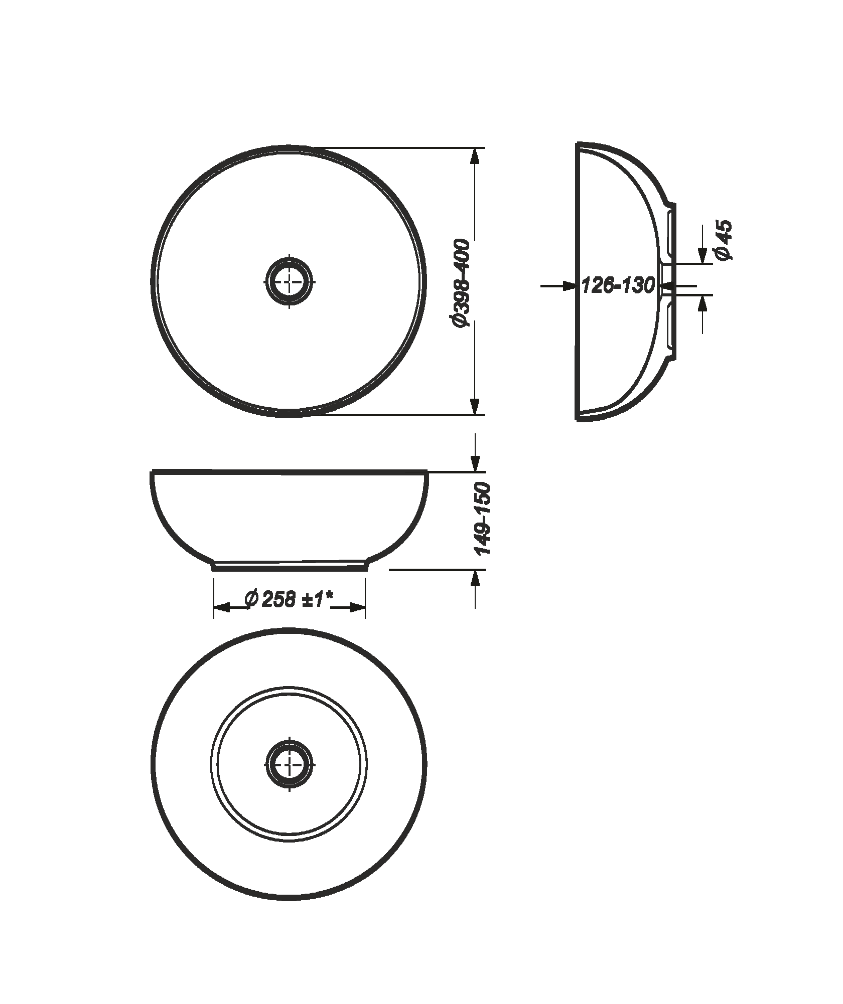 Раковина встраиваемая сверху 40см Sanita Luxe Art ART40SLWB01S белый