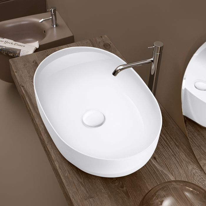 Раковина накладная 60см Kerasan Nolita 534301 белый