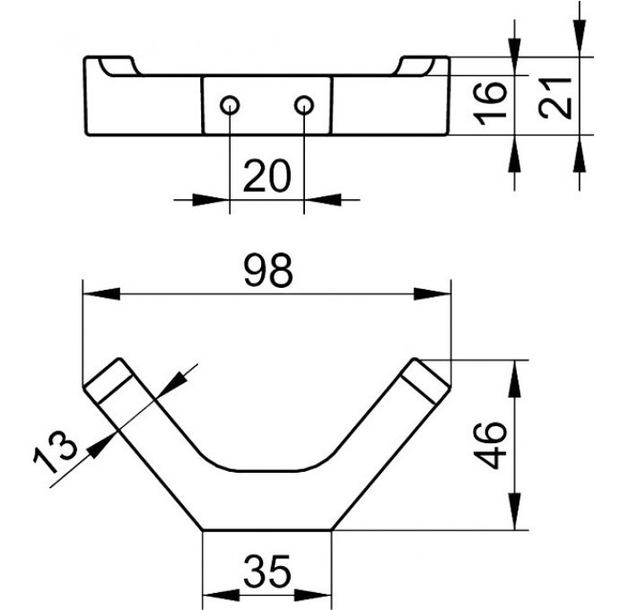 Крючок Keuco Edition 11 11115130000 хром черный шлифованный