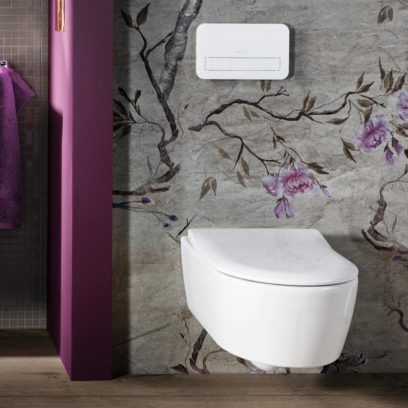 Унитаз Villeroy&Boch Avento Plus Pack 5656RSR1 подвесной с сиденьем Микролифт