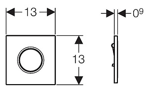 Кнопка смыва Geberit Sigma 01 116.011.21.5 хром глянцевый