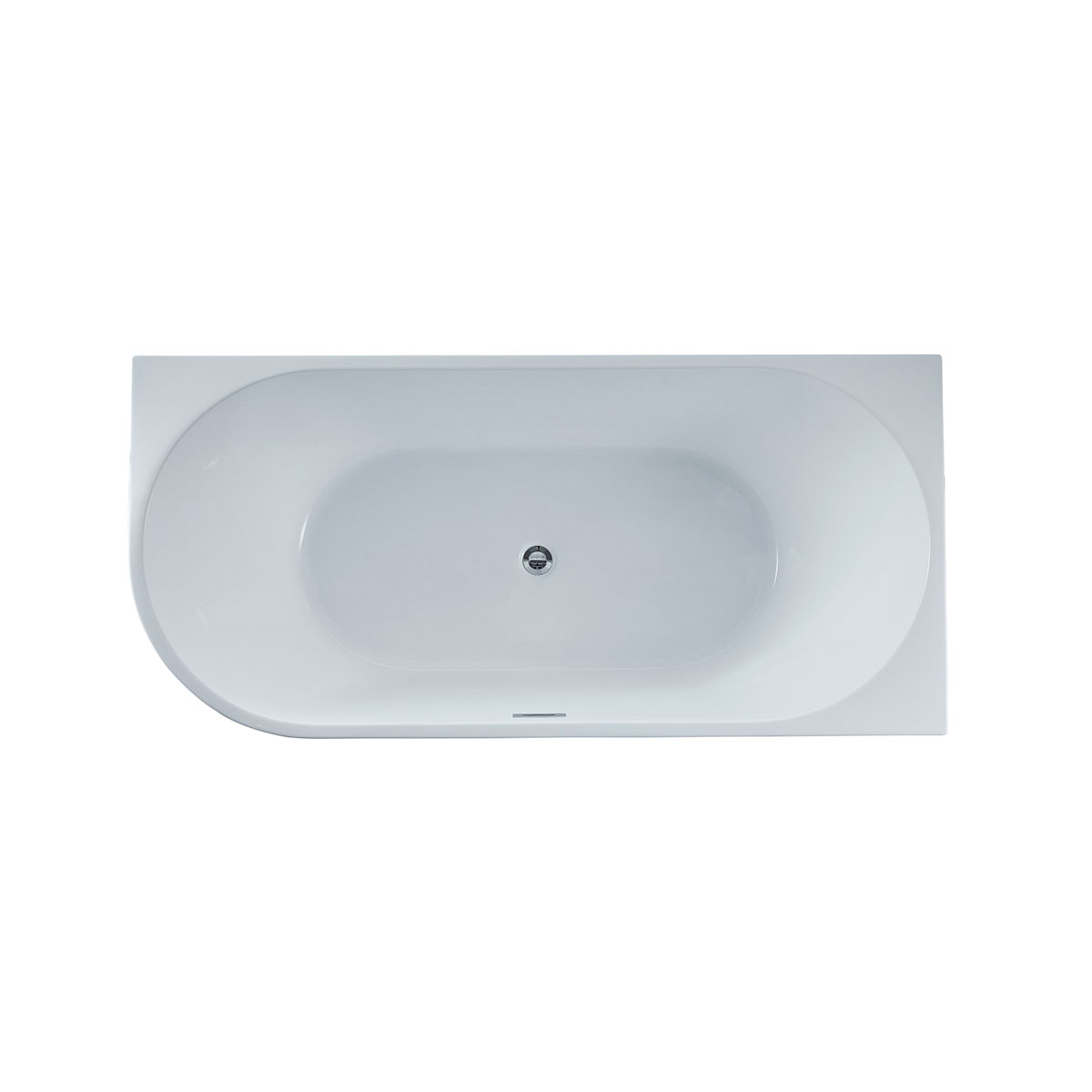 Ванна акриловая Vincea VBT-402-1700R, 1700*800*580, цвет белый, правая, слив-перелив в комплекте, хром