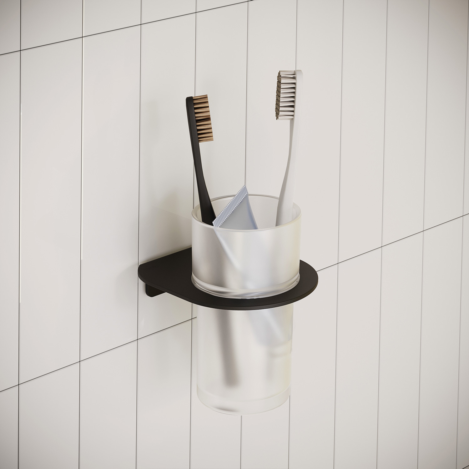 Стакан IDDIS Noa NOABLG0i45 черный матовый